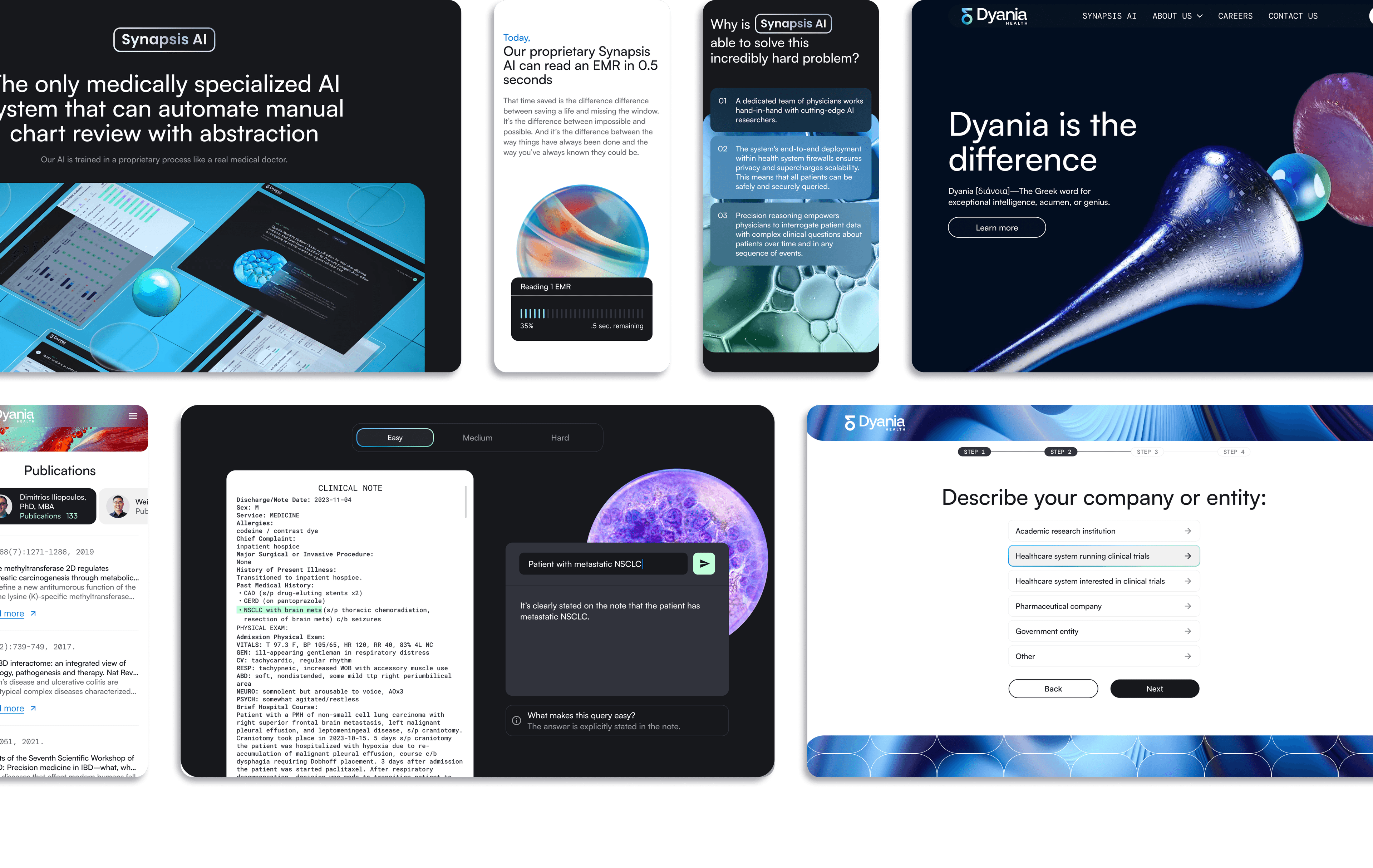 Aloa Dyania Case Study Screens