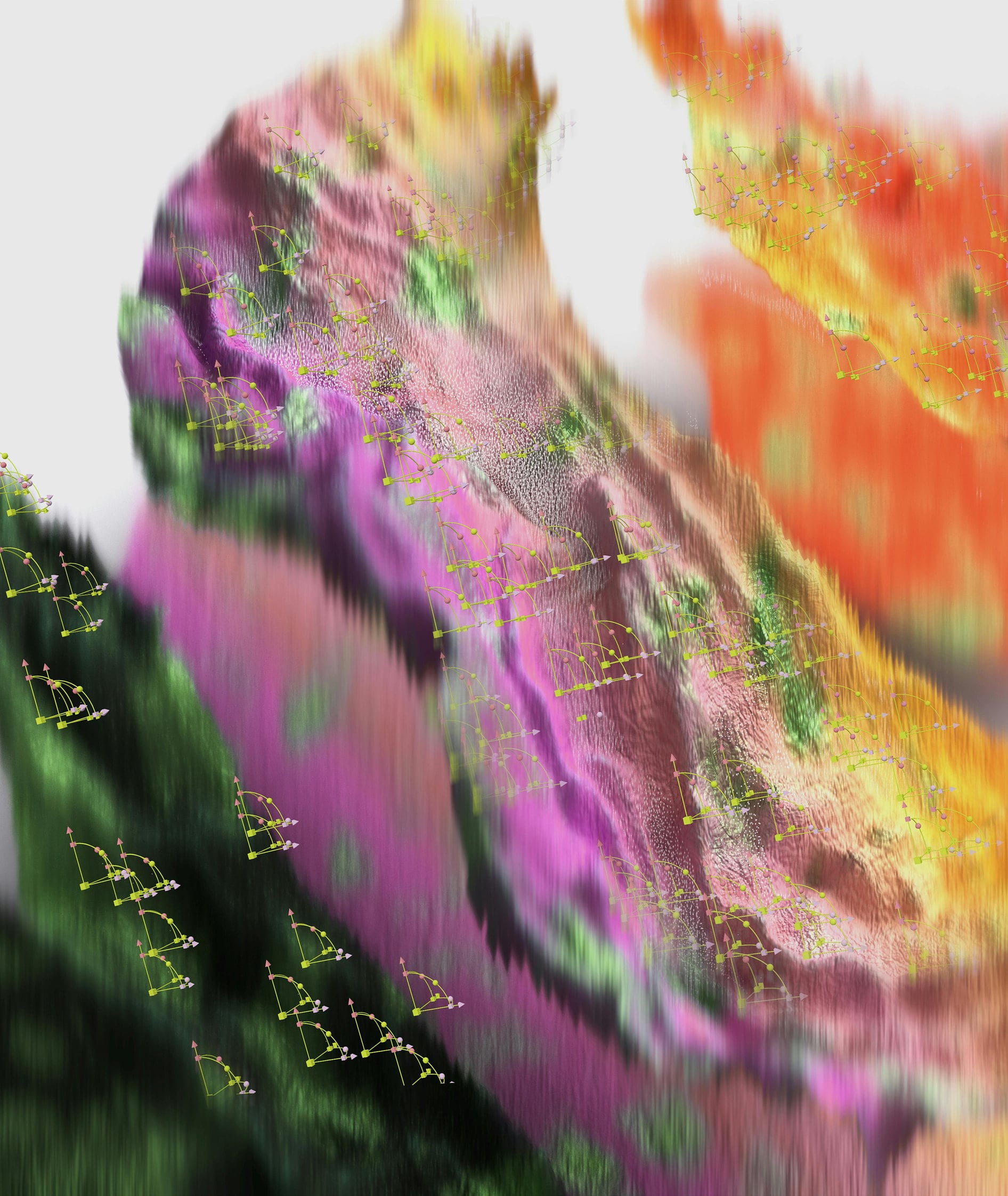 Colorful abstract topography