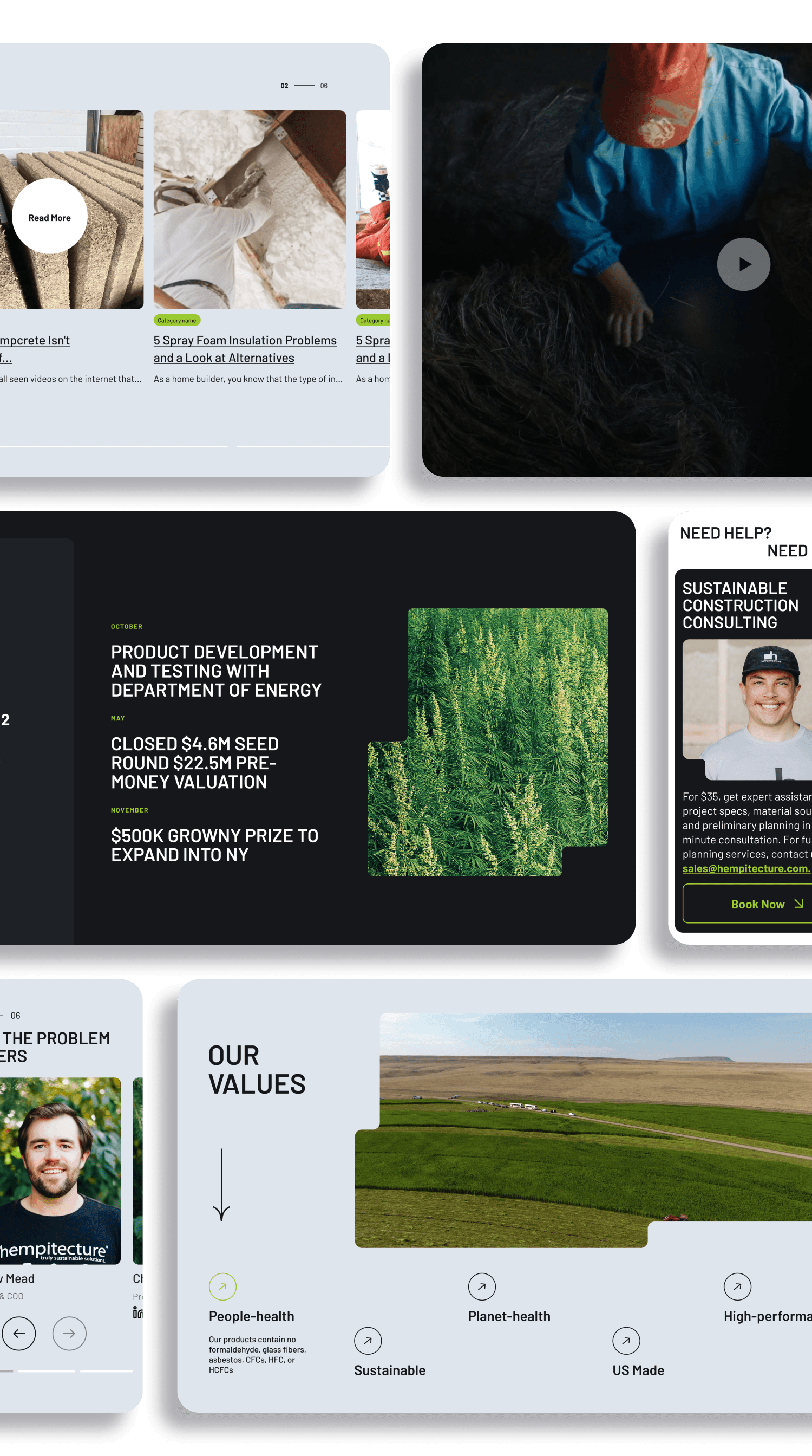 Aloa Hempitecture Case Study Screens