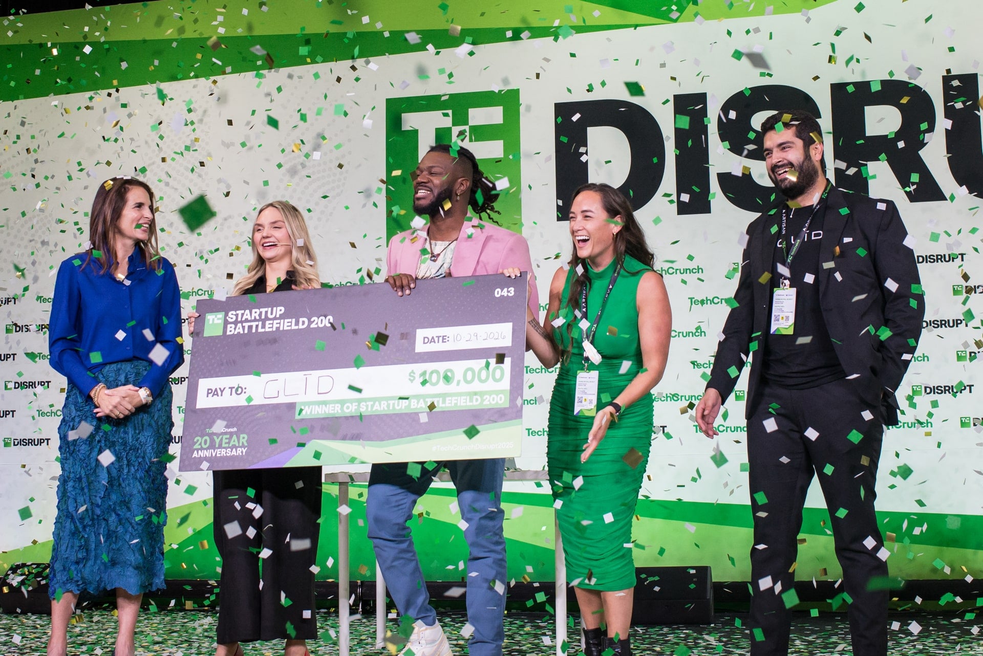 Startup team celebrating win