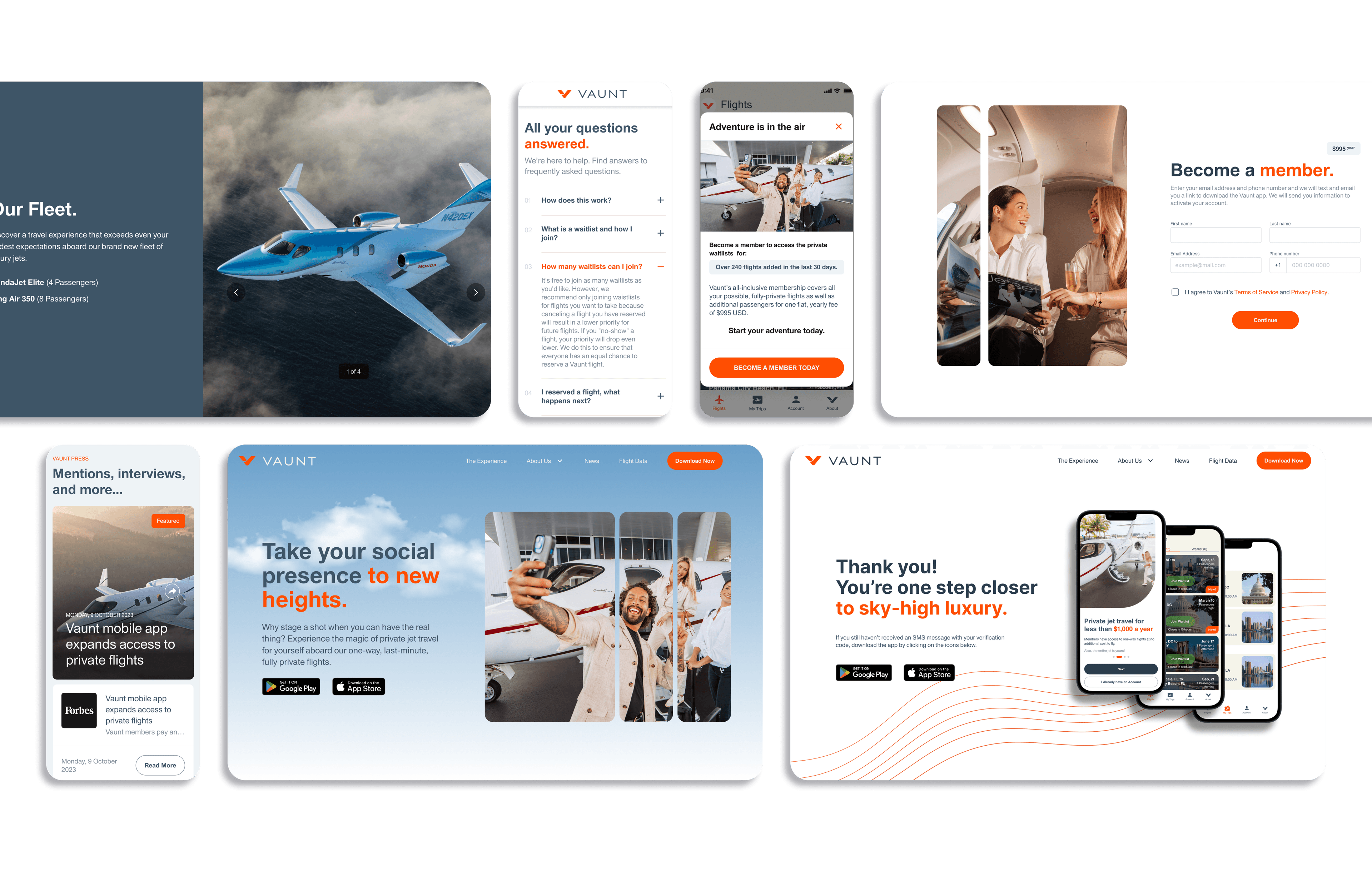 Aloa Vaunt Case Study Screens