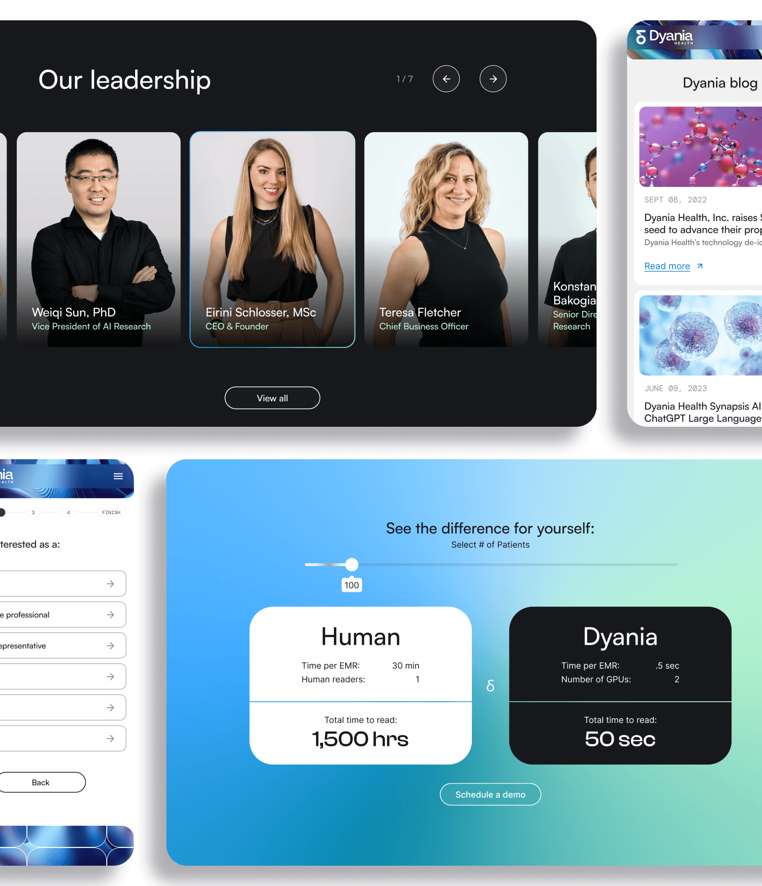 Aloa Dyania Case Study Screens