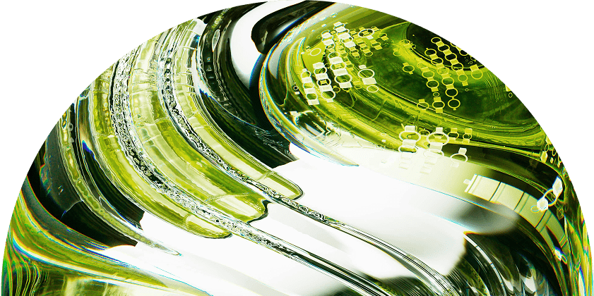 Green glass abstract